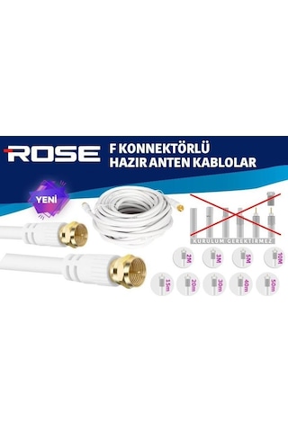 Rose 40metre Gold F Konnektörlü Anten Kablosu