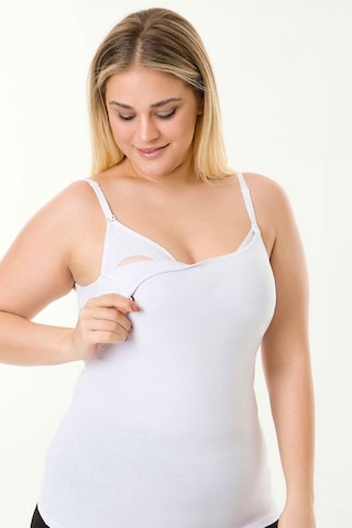 Parlingerie Emzirme Atleti Kaplı Beyaz