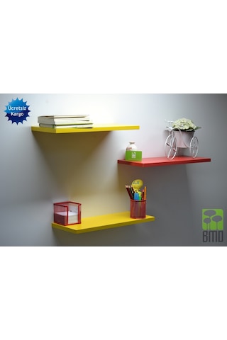 Peakdizayn Fanatiklere Özel 3'Lü Duvar Raf Seti 50*70*90*20Cm