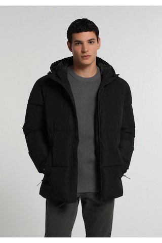 Colin's Colins Regular Fit Kapüşonlu Düğmeli Astarlı Erkek Siyah Mont Cl1076315 Q1.v1 Blk