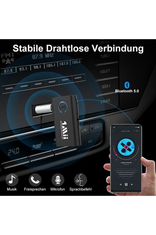 Leezsing Miilink Ml101-rt236 280mah Kablosuz Bluetooth 5.0 Araç Alıcısı, Mikrofonlu Ve El Serbesti İçin Tasarlandı