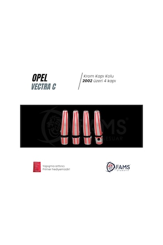 Opel Vectra C Krom Kapı Kolu 4 Kapı 2002 Üzeri P. Çelik