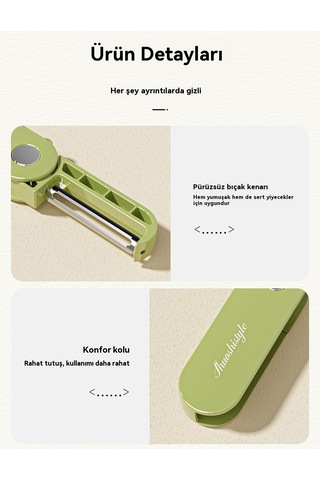 Katlanır Depolama Mutfak Ev Soyma Bıçağı-beyaz