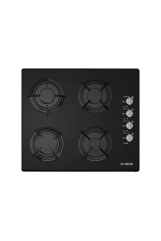 Alveus ALV MFA 604 F - ALV GLS 640 - ALV F17 PB Siyah Cam Ankastre Set