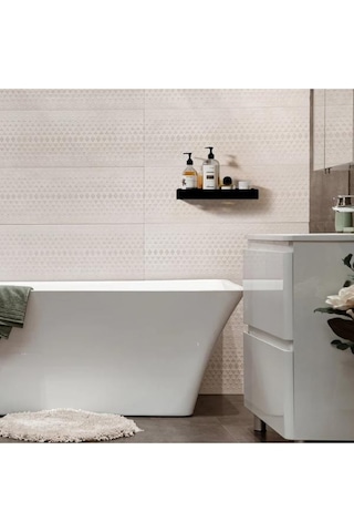 Dekoratif Siyah Metal Banyo Rafı Şampuanlık Duş Rafı Banyo Düzenleyici Siyah