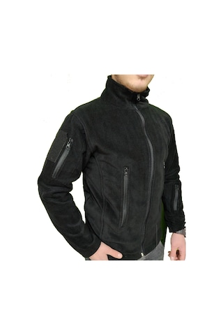 Lıghtınghm Erkek Haki Askeri Taktik Fermuarlı Polar Mont Ceket