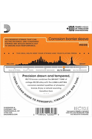 D'addario Ez900 85/15 Bronze Akustik Gitar Teli 10-50