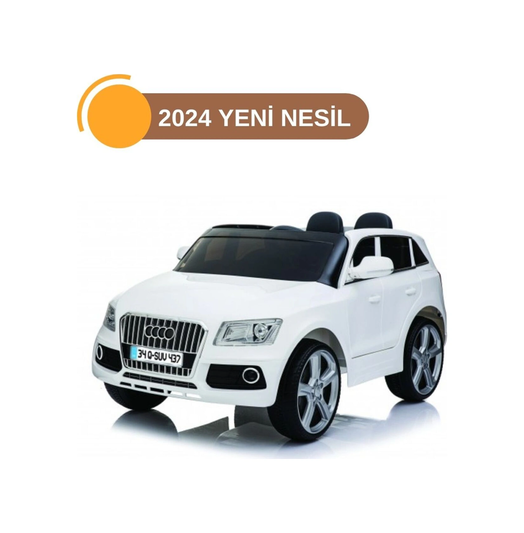 Bebex Store Moda Bebekler 2025 Yeni Nesil Akülü Araba , Audi Jeep , 12 V Akülü Araba Beyaz