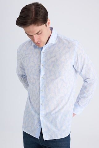 D'S Damat Ds Damat Regular Fit Mavi Baskılı %100 Pamuklu Gömlek 4hc02ad013270 Çok Renkli