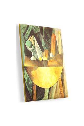 Cakasepetim Bread And Fruit Dish On A Table, 1909 By Pablo Picasso Ahşap Mdf Tablo