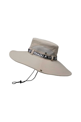Tezzgelsin Unisex Yazlık Geniş Kenarlı Fileli Katlanabilir Safari Outdoor Plaj Şapkası Bej