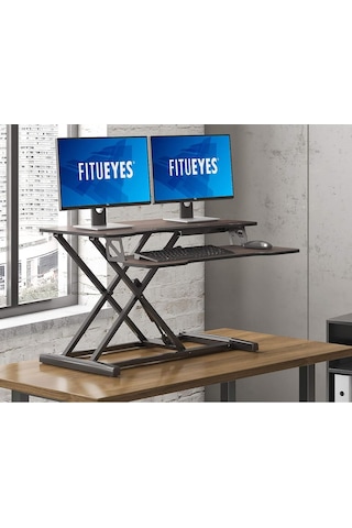 Fitueyes Yükseklik Ayarlı 80 Cm Çalışma Masası Dönüştürücü, Laptop Ve Çift Monitörler Için Tv Sehpası Çok Renkli