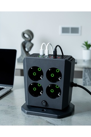 8 Ac Priz 4 Usb 2 Type-c Çocuk Korumalı Güç Dağıtıcı Uczza105priz-5 0