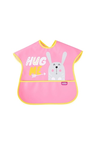 Babyjem Poli Muşamba Mama Önlüğü Büyük Pembe