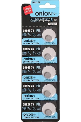Orion CR927 3V Lityum Pil 5'li