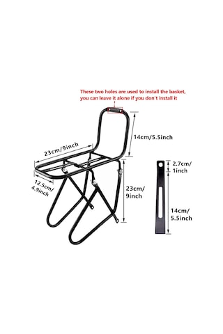 Bisiklet Ön Raf, Yükseltilmiş Alüminyum Alaşım Bisiklet Bagaj Tur Tur Taşıyıcı Raflar Kelepçe Halkası