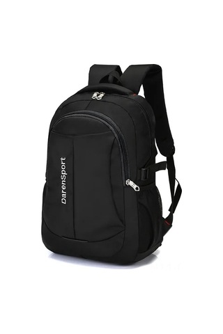 Aubyhe Erkek Çift Askılı Sırt Çantası - Öğrenci/seyahat/notebook İçin Büyük Kapasiteli, Siyah Küçük Boy Diğer