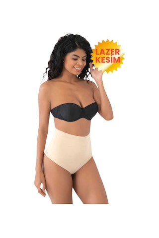 Uniquetrenders Kadın Lazer Kesim Ve Toparlayıcı String Korse Ten Rengi