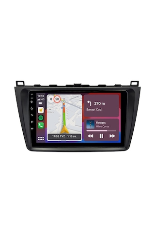 Mazda 6 Android Multimedya Sistemi 2009-2011 8gb Ram, 64gb Hafıza, Bluetooth, Carplay & Android Auto Kamera 9"