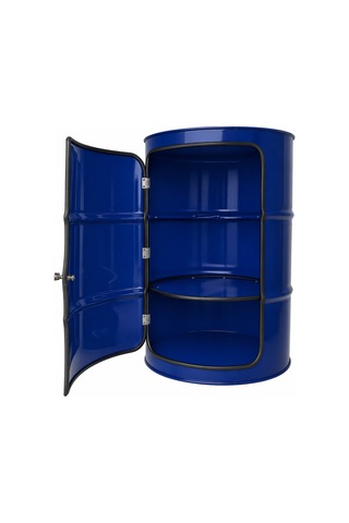 Metal Varil Dolap Lacivert