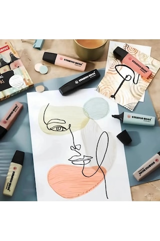 Stabilo Boss Nature Colors 7 Renk 2024 Yeni Doğal Renkler Serisi Çok Renkli