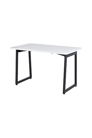 Vilinze Biga Sabit Mdf Metal Ayak Mutfak Masası - 70x120 Cm Siyah - Beyaz