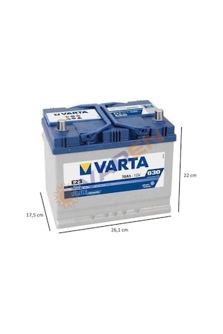 Varta Akü 12V 70 Ah Amper E23 630A Blue Dynamic