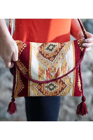Bk Gift El Yapımı Otantik Türk Kilim Omuz Çantası -4, Günlük, Kitap, Tablet, Plaj Ve Seyahat Çantası Kobitmeyencom35839 Bk Gift