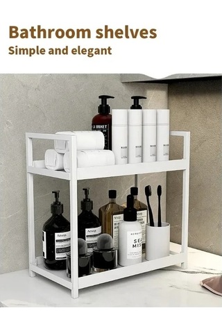 Maoyaya Çift Masa Depolama Rafı Mutfak Düzenleyici Banyo Tezgahı Parfüm Çok Renkli Çok Renkli