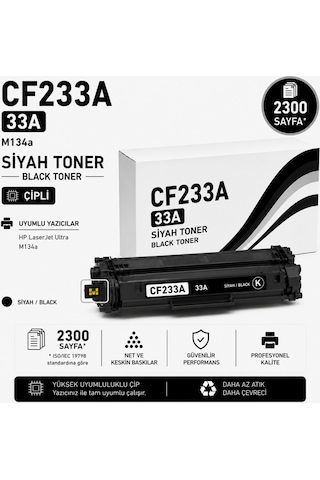 Hp Cf233a-m134a Siyah 2300 Sayfa Hp Cf233a-m134a Siyah 2300 Sayfa