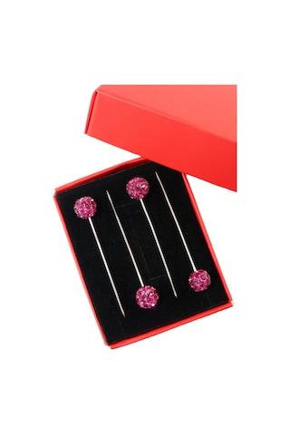 Numetal 4 Lü Fuşya Taşlı Eşarp İğnesi. Şal İğnesi. Türban İğnesi. Başörtü İğnesi. Eşarp Ve Şal İğnesi. Fuşya