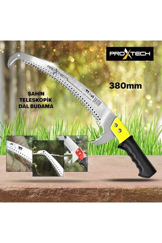 Proxtech Kartal Teleskopik Sap Takmalı 380mm Budama Testeresi 180mm Katlanır Budama Testeresi Cep