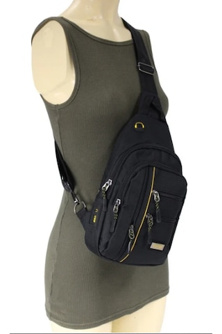 Ogdo - Tek Omuz Askılı Polyester Sırt - Göğüs Çantası - Body Bag - 3473 Gri