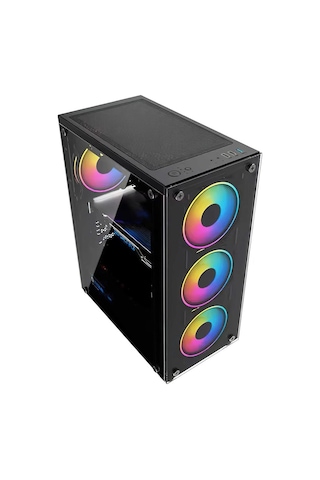 Phantom 450w 4xrgb Gaming Pc Kasası Gaming Siyah Oyuncu Kasası