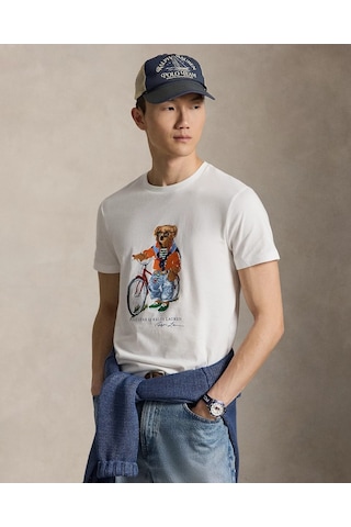 Polo Ralph Lauren Bisiklet Yaka Polo Bear T-shirt Beyaz