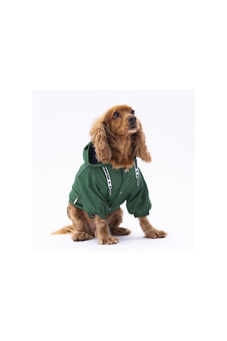 Pawstar Yeşil Pluvia Kedi Köpek Mont Kedi Köpek Kıyafeti