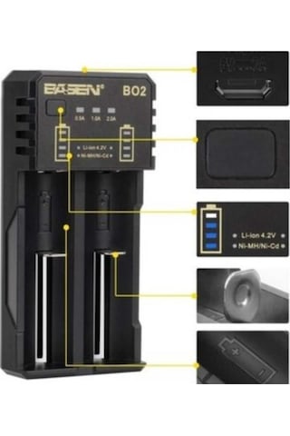 Bo-2 Akıllı Pil Şarj Cihazı 3.7 Lıtyum-ıon Ve 1.2 Nı-mh