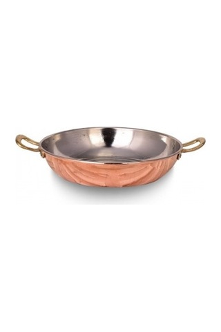 Turna Bakır Çelebi Tava 5 No 22 CM El Dövme Kırmızı Turna7575-1
