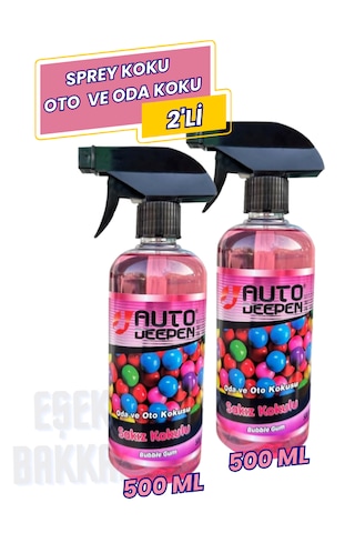 2'li Sakız Kokulu Sprey Oto Koku Oto Parfüm Araba Kokusu 2x500ml