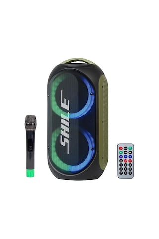 Ayt Shile Sl-2019a El Mikrofonlu Kumandalı Usb Sd Kart Bluetooth Rgb Işıklı Taşınabilir Şarjlı Seyyar Anfi Hoparlör