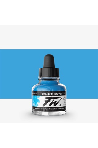 Daler Rowney Fw Ink Akrilik Mürekkep 29.5 Ml Process Cyan 120 Diğer