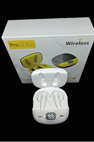 Pro6 Plus Kablosuz Led Işıklı Oyuncu Bluetooth Kulaklık 5.0 Beyaz