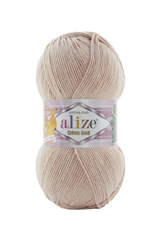 Cotton Gold - 314 Kahve Köpüğü - 5'li Paket - 100gr/330m - Pamuklu Hırka Yelek Amigurumi İpi