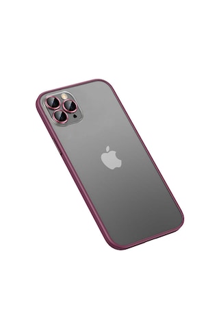 Apple Uyumlu iPhone 12 Pro Uyumlu Zore Retro Kılıf-koyu Mor Koyu Mor -