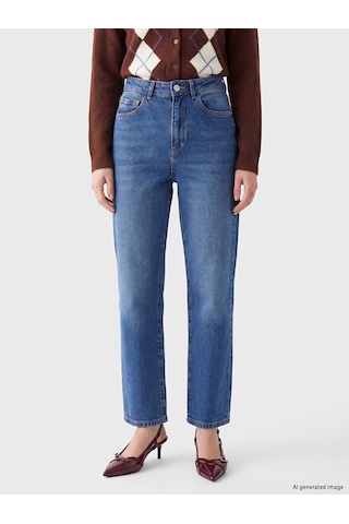 Lcw Comfort İndigo Straight Fit Kadın Jean Pantolon