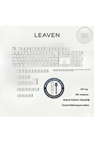 Mekanik Klavye Kontur Keycaps Seti- 137 Tuş Şeffaf Rgb Uyumlu Çizgili Tuş Takımı Siyah