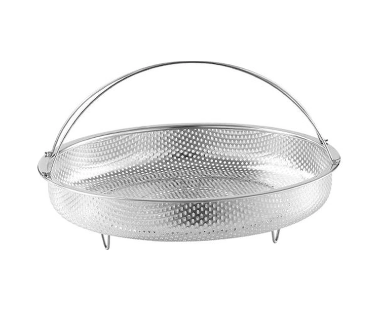 Xiyyadms 304 Paslanmaz Çelik Evrensel Kullanimli Dairesel Buhar Tepsisi - Buhar Tutucu Ve Süzgeç Fonksiyonu 25.5cm Çok Renkli