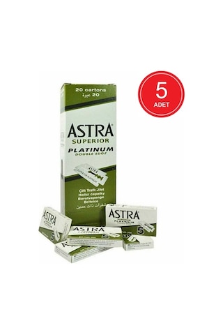 Astra Platinium Tıraş Jileti 5 x 20 Adet