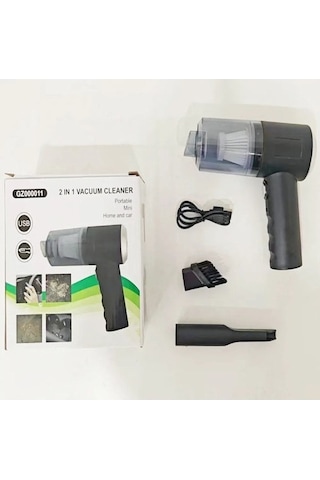 Symbee El Tipi Şarjlı Süpürge: Ev İçi Masaüstü Ve Dolap Temizliği İçin Üfleme-emme İkili Fonksiyonlu Siyah