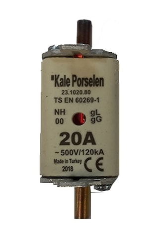 Voltrano Kale Porselen 20a 00 Boy Bıçaklı Sigorta Buşonu Nh00